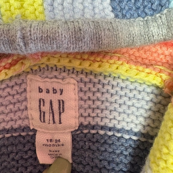 GAP Blue and Yellow Hooded Sweater - Picture 2 of 4